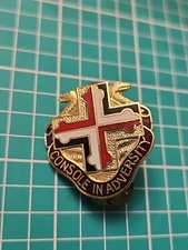 Vtg USAMM  2290 Th Hospital Unit Crest Gold Tone Lapel Pin Tie Tack