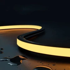 12x12mm IP67 Flexible LED Neon Light Strip Black Silicone LED Channel Diffuser