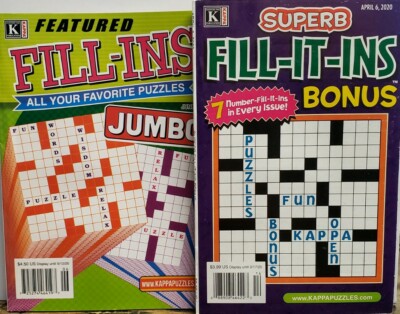 2 for 1! Kappa Superb Fill In Apr '20/Featured Fill In June '20 FREE SHIPPING CB