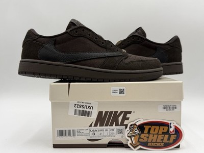 DS New Nike Air Jordan 1 Low Travis Scott Velvet Brown Size 8 Authentic 2024 OG