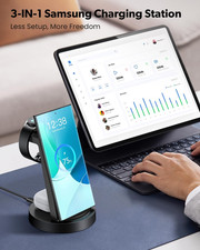 Wireless Charger for Samsung: 3 in 1 Wireless Charging Station for Samsung Ga...