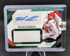 2025 Topps Tier One Jumbo Relic Auto Green Nolan Schanuel /49 LA Angels