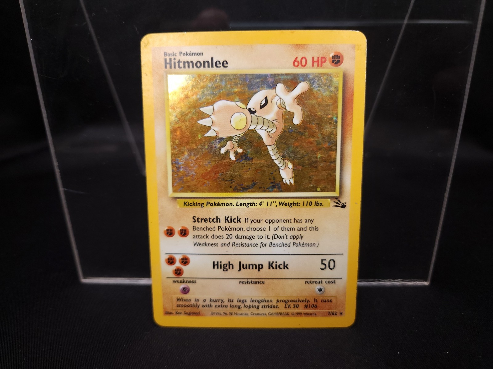 Pokémon TCG -Hitmonlee 7/62 Fossil Holo-NM