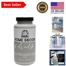 Home Decor Chalk Paint 16oz in Parisian Grey - Quick-Drying, Ultra-Matte 1.52 per fl oz