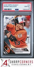 2016 TOPPS HOLIDAY #24 MANNY MACHADO ORIOLES POP 4 PSA 10
