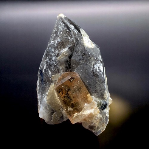 Transparent Topaz Crystal combine with Tourmaline,Quartz from Skardu,Pakistan.