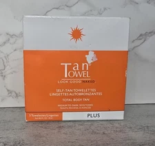 Tan Towel Full Body Plus 5 Pack Medium To Dark Total Towelettes NEW Self