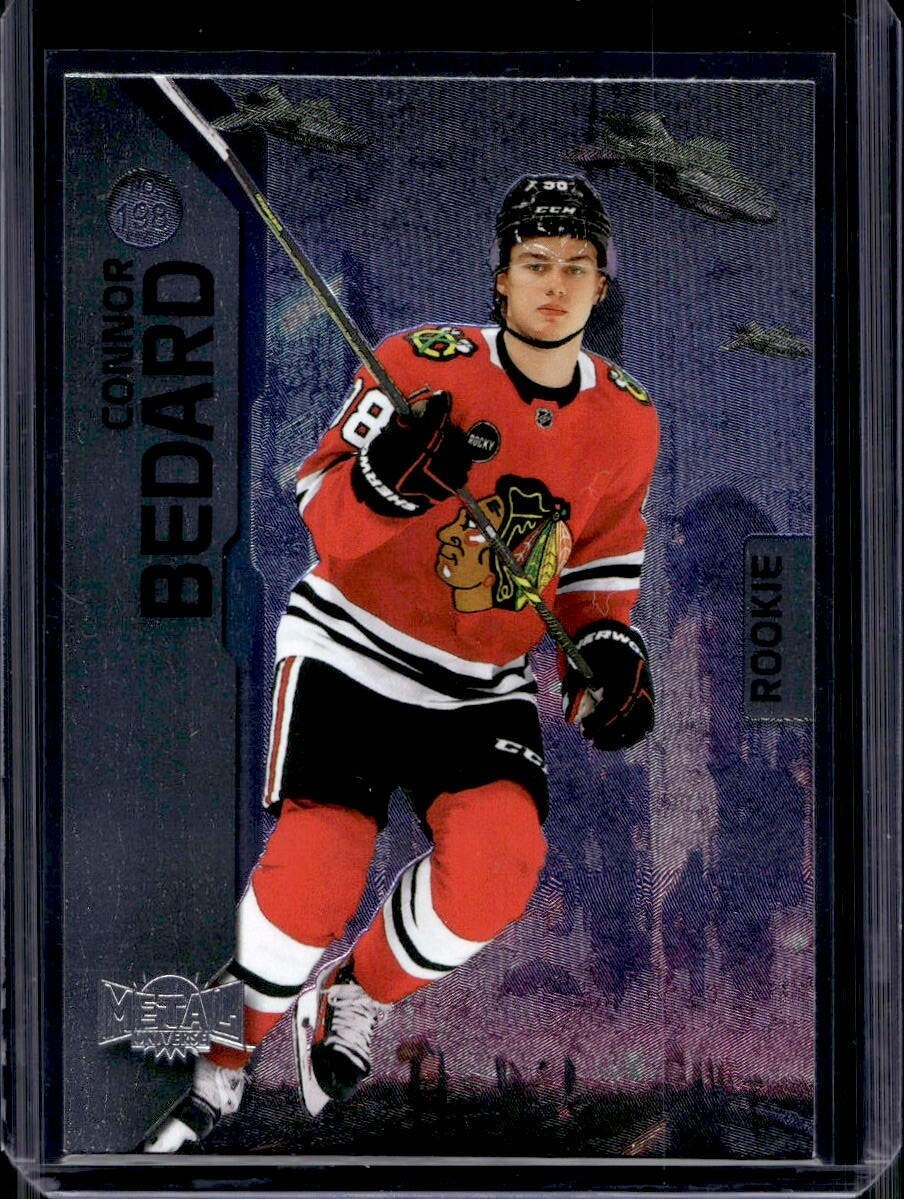 2023-24 Metal Universe Hockey Connor Bedard #198 Rookie Chicago Blackhawks RC