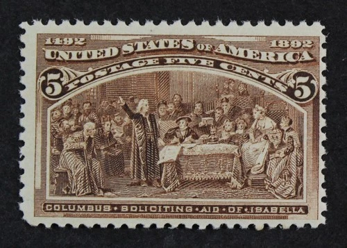 CKStamps: US Stamps Collection Scott#234 5c Columbian Mint VLH OG
