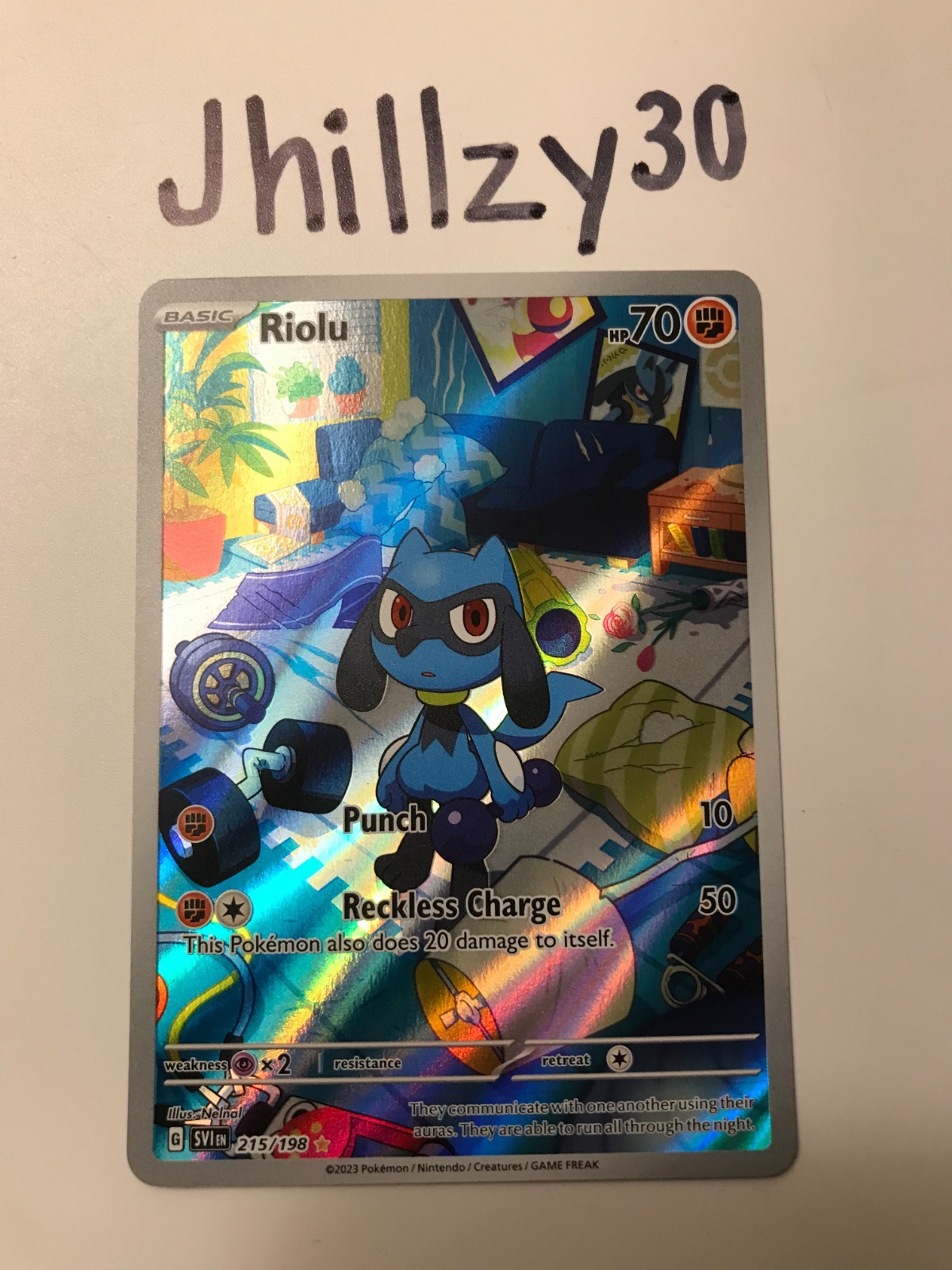 Pokémon TCG | Riolu 215/198 SV01: Scarlet & Violet Holo NM