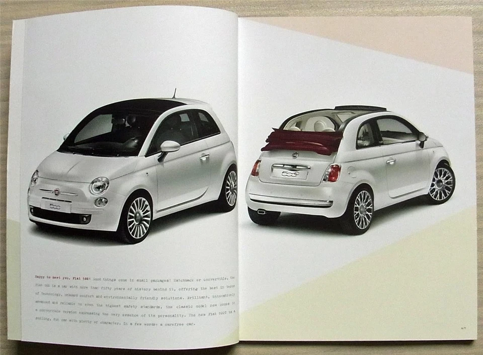 FIAT 500 & 500C Car Sales Brochure March 2010 #04.2.0420.52 - S - 03/2010 - Image 3 of 4