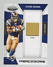 2010 Steven Jackson Panini Certified #134 Fabric of the Game Prime #/50 Rams