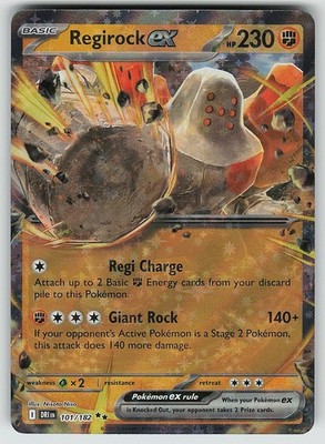 Regirock ex Holofoil DRI - 101/182 NM
