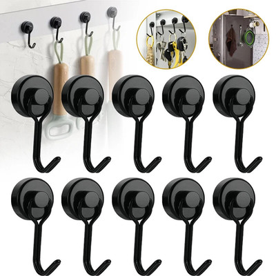 Magnethaken 10Stk Extra Stark Für Küche Gadgets Schlafzimmer Magnet Haken 30LBS