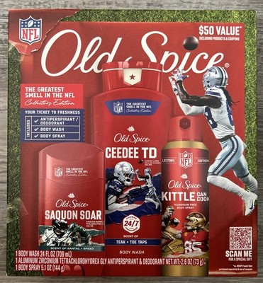 New! Old Spice NFL Gift Set for Men Collectors Edition $50 Value!