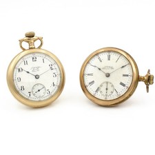 1903-1904 Hamilton 18s 17j 10K Gold-Filled Men's Pocket Watch Lot of 2 #WB5028-3