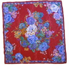 Vintage Liz Claiborne Floral 100 Silk Scarf