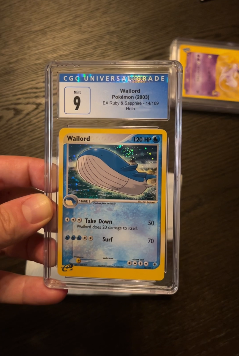 Wailord CGC 9 Pokemon 2003 EX Ruby & Sapphire eReader 14 Blowhole