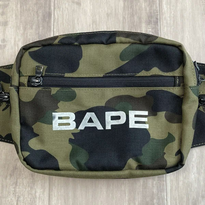 早い物勝ち【A BAG BELT FANNY APE BATHING A YELLOW BAG WAIST CAMO 1ST BAPE NEW ウエストバッグ CAMO 1st APE】90s BATHING バッグ