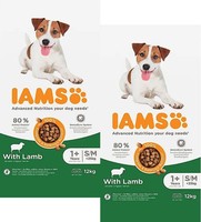 (€3,58/Kg) Iams Adult Small & Medium Hundefutter (S/M) Mit Lamm 2 X 12 Kg = 24Kg