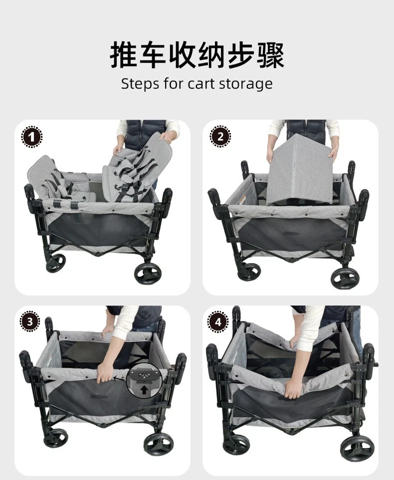 Mountain Bike, Baby Stroller, Seat and Lie Down, Quadruplets, Camp Car for Four - Image 4 of 4