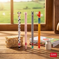 Legami LöSchbare Gelstifte Set Sweet Farm 4Tlg.Kuh, Schwein, Esel, Hahn Original