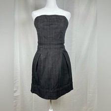 Guess Black Denim Strapless Mini Dress Juniors Size 7