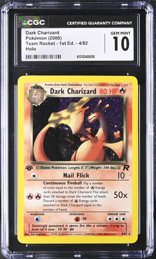 Pokemon Dark Charizard Holo 1st Edition Team Rocket #4 Gem Mint CGC 10