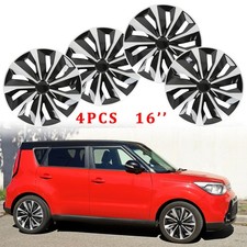 For Kia Soul 2010-25 4pcs 16 Wheel Covers Snap On Hub Cap R16 Tire Steel Rim