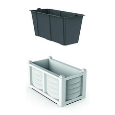 FIORIERA KIT ARREDO CON VASCA INTERNA 80X42,5XH42 RESINA COLORE BIANCO