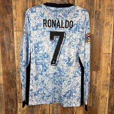 Portugal 2024 Away Long Sleeve Soccer Jersey RONALDO #7 Men’s M