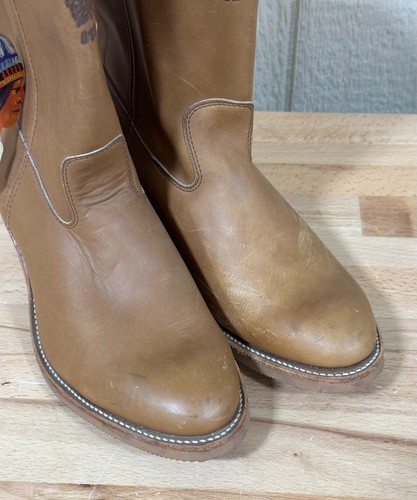 Stivali Chippewa Originali Pull On Lavoro Suole Vibram Uomo Taglia 10 EE Marrone - Foto 2 di 10