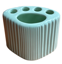 Vtg Retro Ceramic Toothbrush Holder