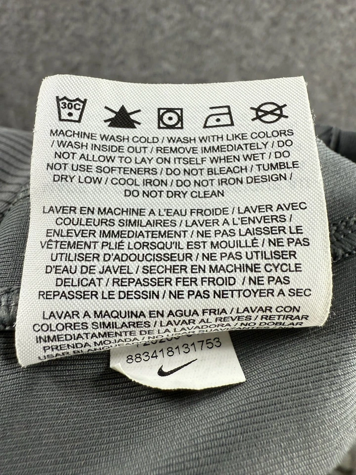 Polo de golf Nike Tiger Woods Collection para hombre L gris a rayas cuello Dri-Fit Foto 4 de 4