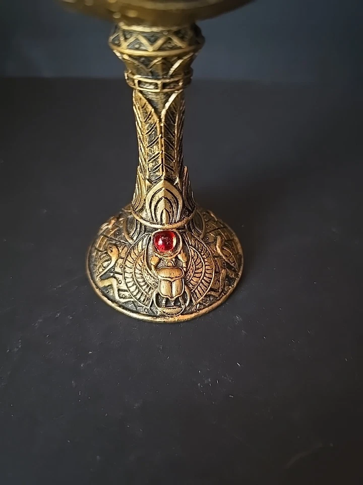 Ancient Egyptian God of the Afterlife Anubis Wine Goblet Chalice Egypt Cup New - Image 2 of 4
