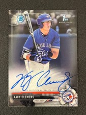 2017 Bowman Draft Chrome 1st Auto Blue Jays Kacy Clemens #CDA-KC