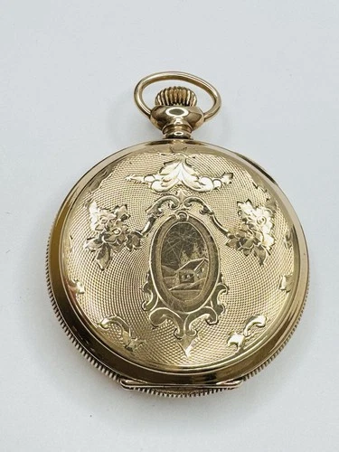 Antique Waltham Gold Filled 1890 Seaside Pocketwatch CASHIER Hunter Case ~Repair