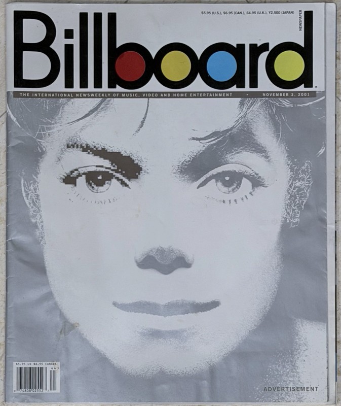 Very Rear Michael Jackson Billboard 2001 cover wrap for invincible album