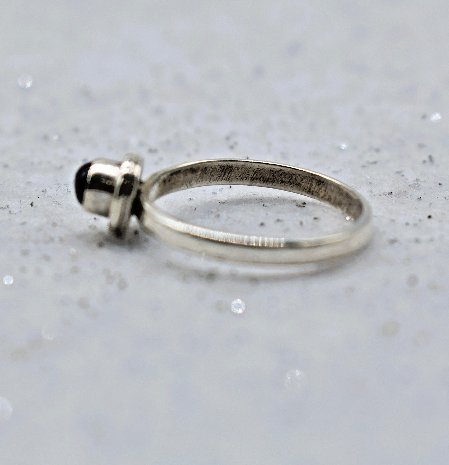 Amethyst Cabochon Sterling Silver Stackable Ring … - image 3