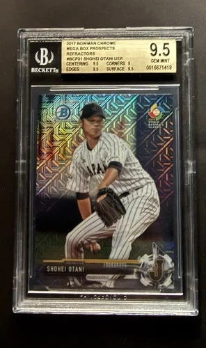 2017 Bowman Chrome Mega Shohei Ohtani RC rookie card #BCP31 BGS 9.5 TRUE GEM