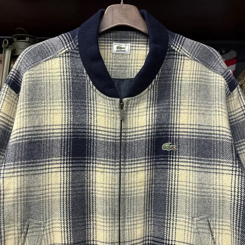 90s Lacoste Glen Check Wool Blouson Jacket N618 thumbnail 8