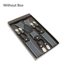 3.5 120Cm Fashion Suspenders Genuine Leather 6 Clips Brace Male Vintage Casual W