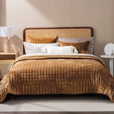 Velvet Quilt Set King Size Bedding Sets, Ultra Soft Velvet Comforter Set, Lightw