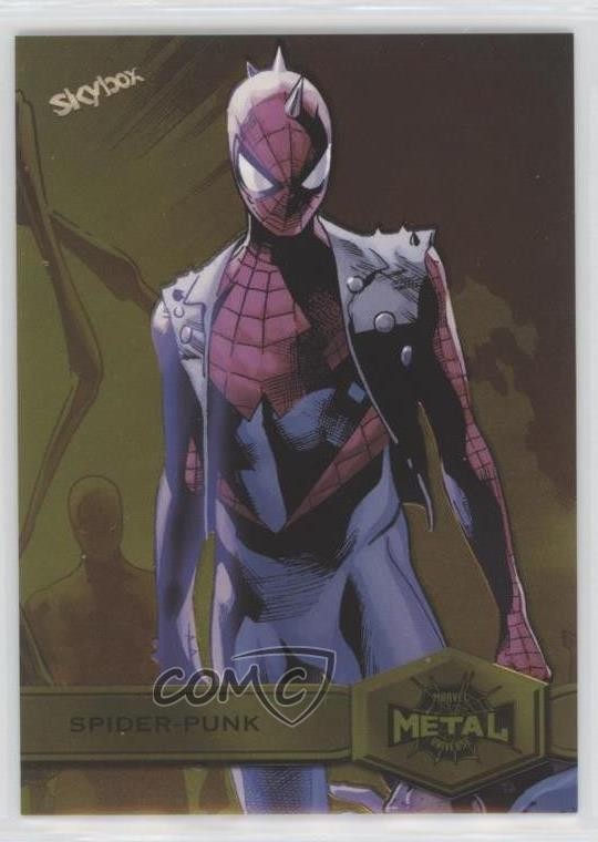 2022 Marvel Metal Universe Spider-Man Yellow Light FX Spider-Punk #186 0p73