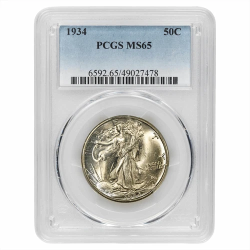 1934 Walking Liberty Half Dollar 50C PCGS MS 65