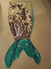 5 Foot Long Sequined Mermaid Tail Blanket Soft Plush NEW 