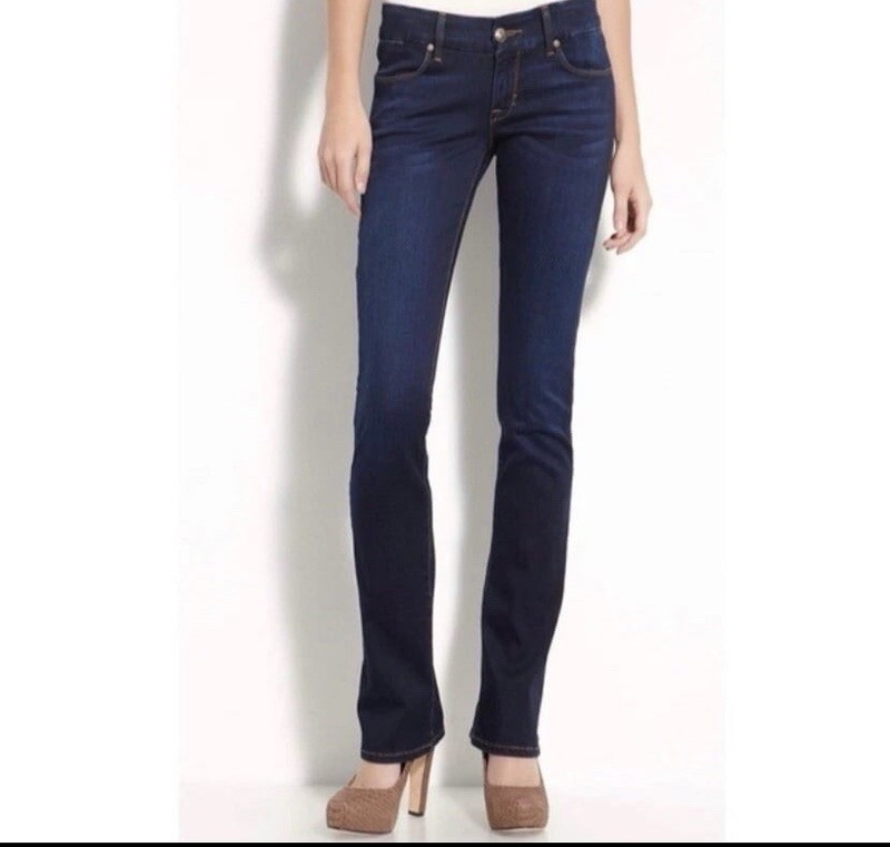 Dylan George Bella Babyboot Dark Blue Denim Jeans NWT size 28 retail $198