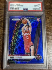 REED SHEPPARD 2024 Prizm Choice Blue Refractor /49 #268 Rookie PSA 10