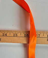 ORANGE SOLID SATIN RIBBON SINGLE FACE 6 1/2 YARDS X  5/8 INCHES WIDE
