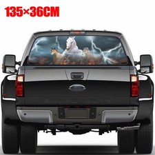 Car Rear Window Sticker White Horse Galloping Graphic Decal For Jeep Truck Suv